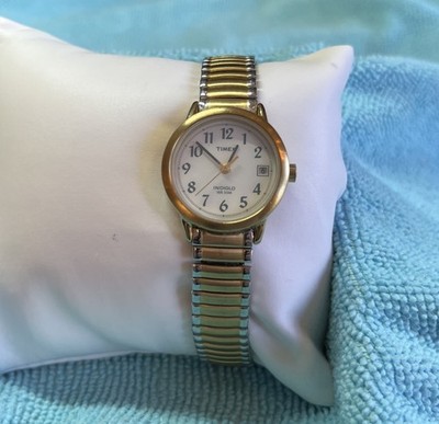 Timex Easy Reader Watch Womens Indiglo 25mm Case Date Stretch Bracelet Quartz