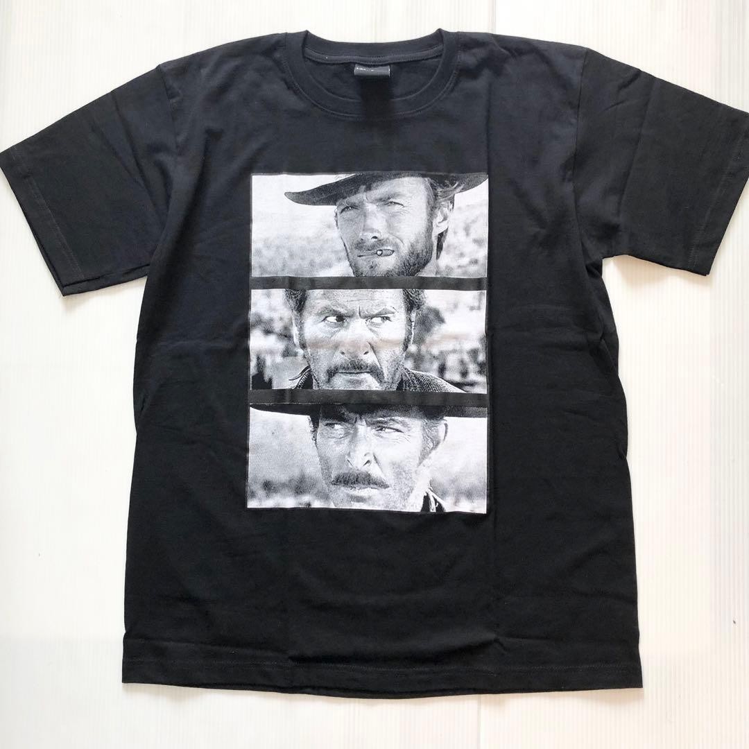 Camiseta Clint Eastwood Gunman Sunset Camisa Algodón Negra HT402
