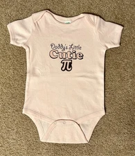 Daddys Little Cutie Pi Bodysuit - Size 12-18 Months
