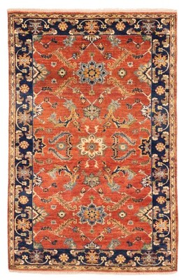 Vintage Traditional Hand-Knotted Area Rug 4'0'' x 6'3'' Oriental Wool Carpet