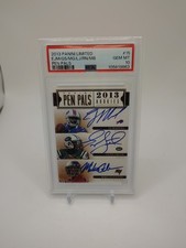 2013 Panini Limited Pen Pals Geno Smith, EJ Manuel, Matt Barkley #15 Psa 10