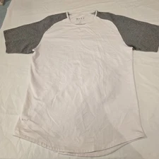 Bylt Shirt Mens Lux Drop Cut Short Sleeve Performance Gray White Athleisure L