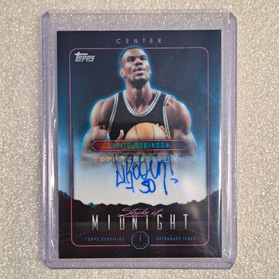 Topps Midnight 2023-24 David Robinson Spurs Stroke of Midnight Auto #SMA-DRO
