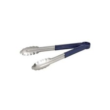 New Winco 12 Tongs Stainless Steel Blue Color Coded Non Slip Handle UT-12HP-B