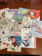 Vintage 50s 60s Greeting Cards Lot of 10 Mother Baby Spiral Bound Junk Journal