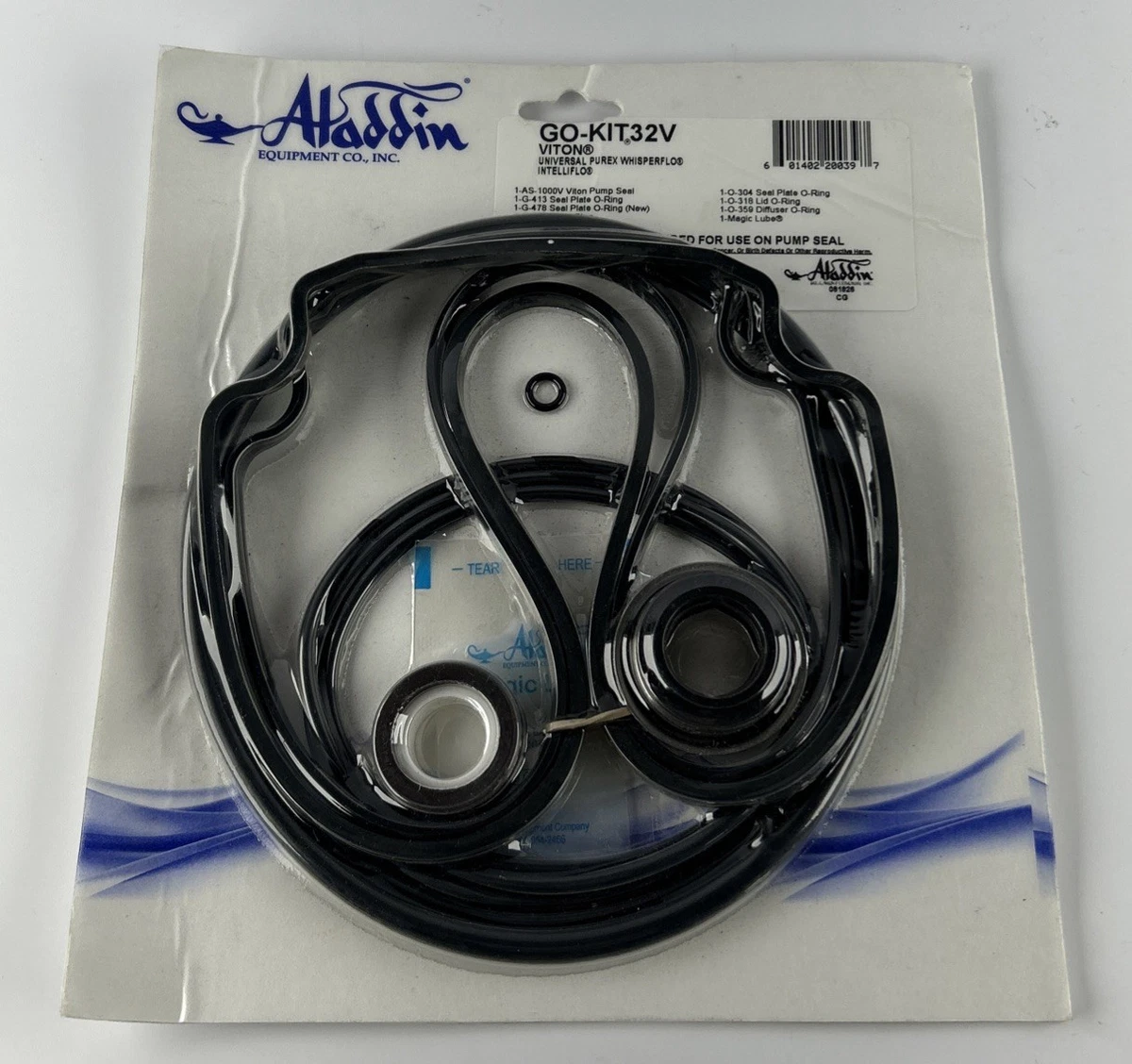 Kit de reparación de sellos y juntas Aladdin GOKIT32 para bomba de piscina WhisperFlo IntelliFlo foto 1