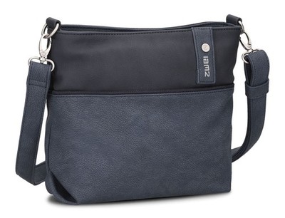 zwei Jana J8 Umhängetasche Schultertasche Tasche Nubuk-Ink blau dunkelblau