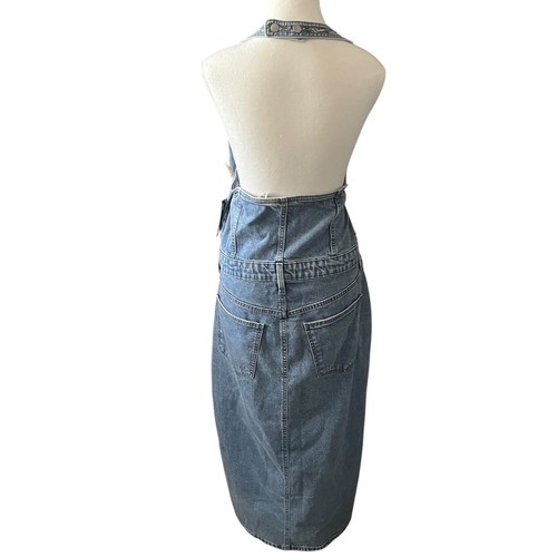 Vestido tipo jersey de mezclilla para mujer Universal Thread botón frontal lavado claro talla 16 - Imagen 5 de 10