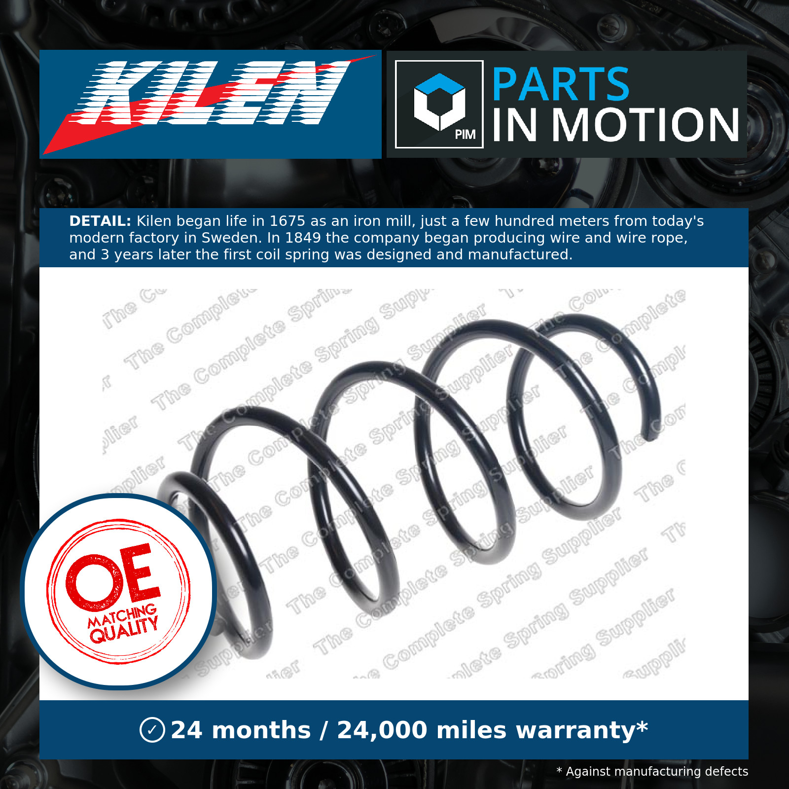 Coil Spring Front 14881 Kilen Suspension 546302Y804 546302Y801 Quality New - Image 5