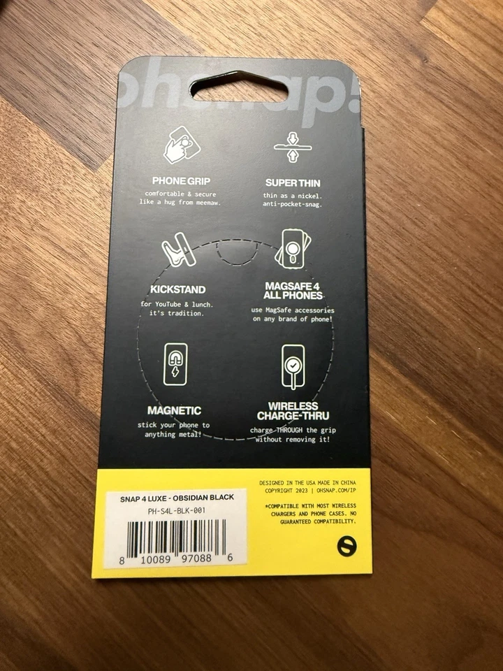 Ohsnap Snap 4 Luxe - Magnetic Phone Grip- iPhone/Android - MagSafe/Qi Compatible - Image 3 of 4
