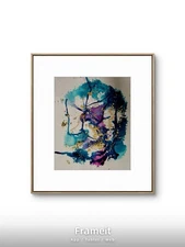 Pam Bible Abstract Colorful Modern Unique Bold Art Acrylic Mixed Media Paper