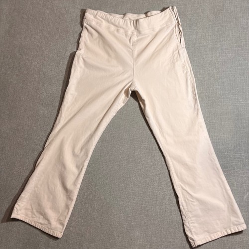 Free People cremefarbene Cord Schlaghose hoher Bund seitlicher Reißverschluss Damen Größe L - Bild 1 von 9