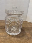 Vintage Waterford Crystal Lismore Biscuit Barrel Jar With Lid 6" Unmarked