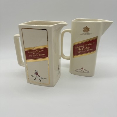 2x Johnnie Walker Scotch Whisky Red Label  Wasserkrug - guter Zustand