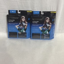 2 Pkgs Of 2 New Mission Summer Cooling Neck Gaiter Face Mask Cover Youth 5 Camp