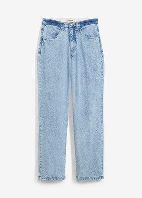 Straight-Jeans High Waist Bequembund Gr 42 Eisblau Damenjeans Stretch-Pants Neu*