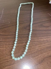 Jade Hand Knotted Necklace 30 "Long