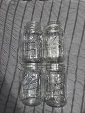 4 Ct. Kerr &ldquo;Self Sealing&rdquo; Quart Jars 2 Wide Mouth/2 Regular No Lids