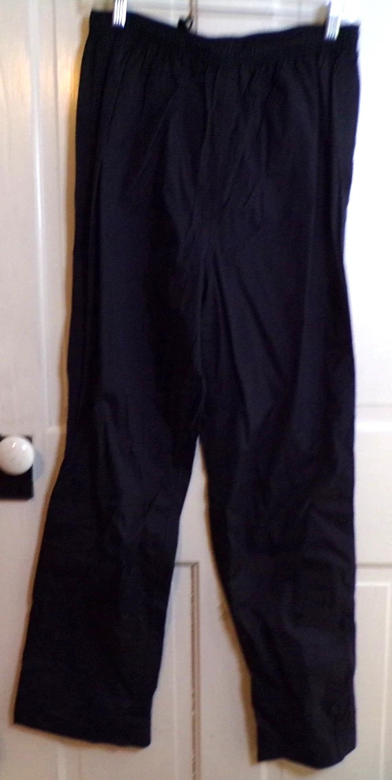 LL Bean (Stowaway) Pants Women's M Black VTG GTX Wind Rain Outdoors Gorpcore