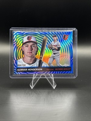2025 Topps Chrome Platinum #96 Gunnar Henderson Blue Vibrations Refractor /150