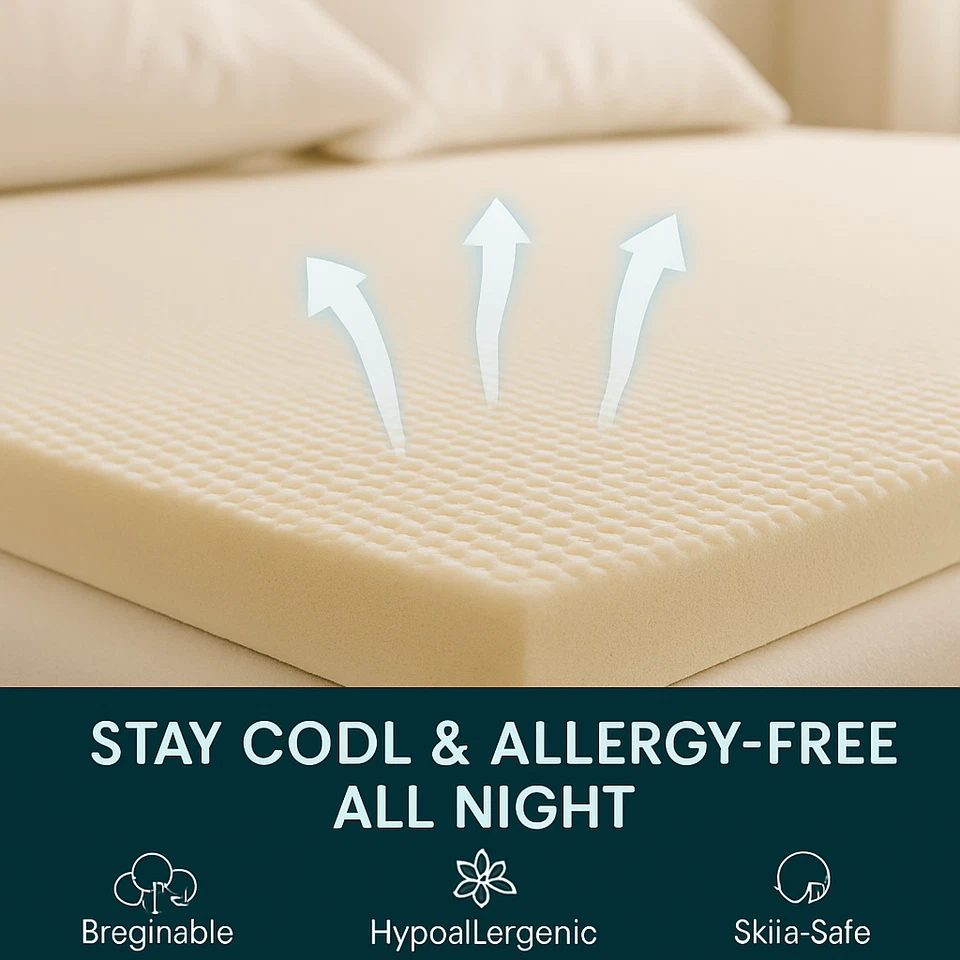 100% Memory Foam Mattress Topper Available ALL Sizes & Depths Orthopaedic  - Image 3 of 4