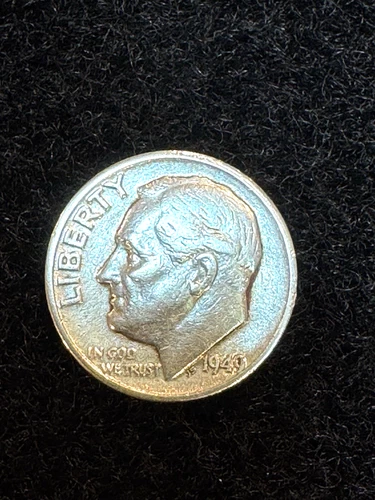 1949 P  Roosevelt 90% Silver Dime Philadelphia Fine Condition