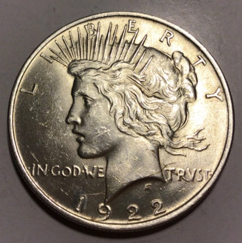 1922 Peace Silver Dollar. AU. Superb! G107
