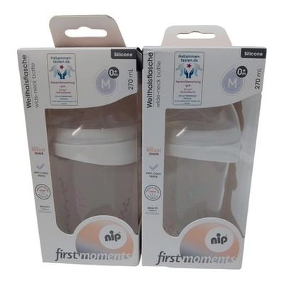 2x nip First Moments Weithalsflasche bär Eule babyflasche Ernährung