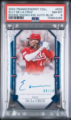 2024 TRANSCENDENT COLLECTION ROOKIE SHOWCASE AUTOS ELLY DE LA CRUZ 8/10 PSA 8