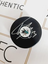 Thomas Bordeleau San Jose Sharks Puck Signed Autograph Auto Signature Coa
