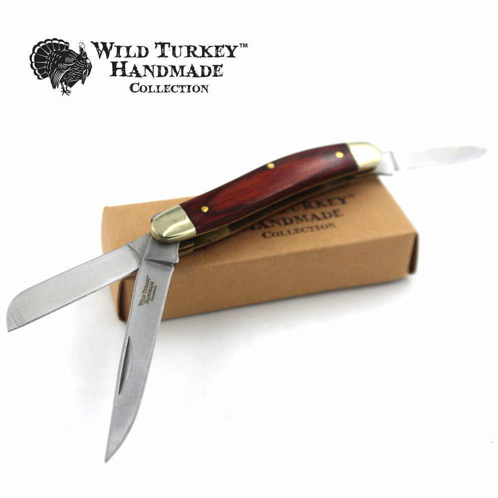 Wild Turkey Handmade Gentleman's 3 Blade Folding Pocket Collectors
