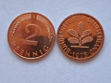 2 Pfennig von 1975 D - Polierte Platte