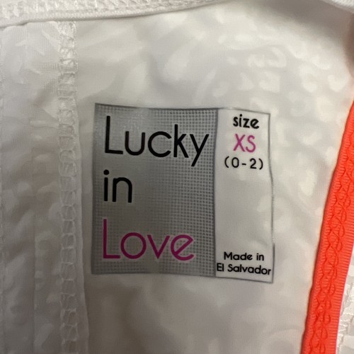 Lucky in love women’s tank top, XS, white/orange NWT quick drying - Picture 7 of 10