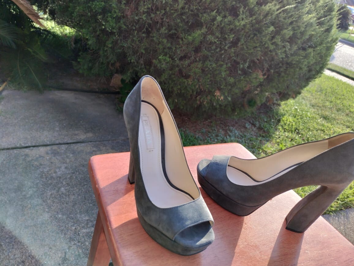 Prada Camoscio Platform Grey - Sz. 37 | eBay Prada Camoscio Platform Grey - Sz. 37 | eBay