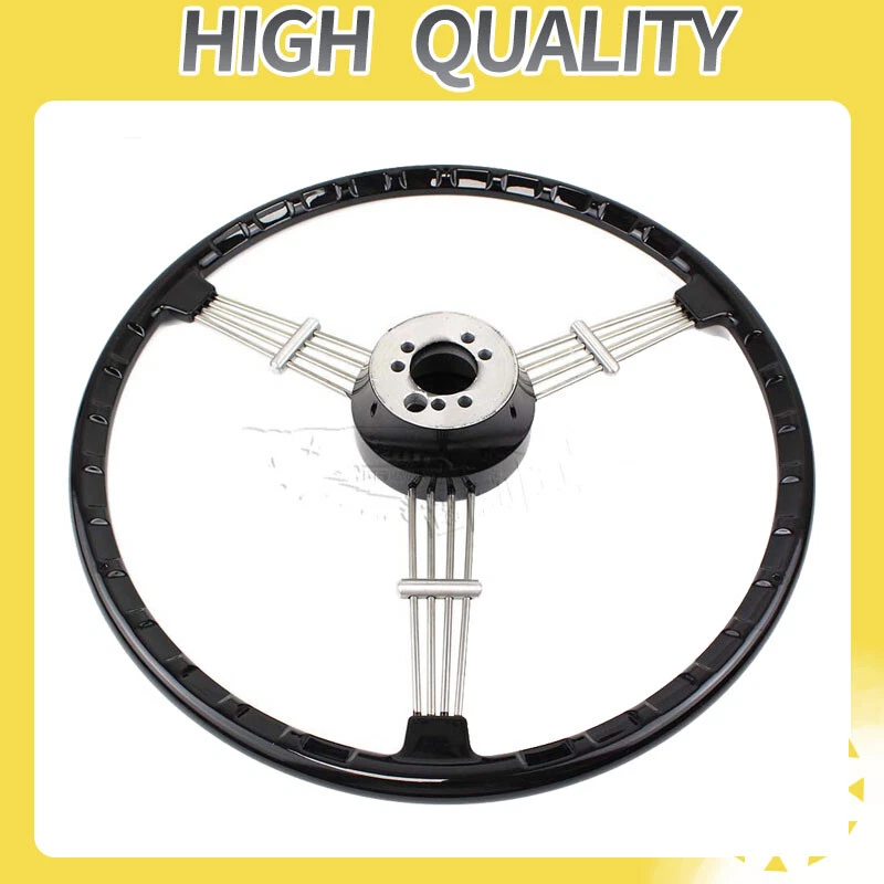 Volante modificado 400 mm negro para coche clásico retro Chrysler Porsche Foto 3 de 4