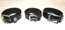3pc Leather Belt LOT M. Julian & Buffway Black, Brown  Wilson ALL size 38 SET