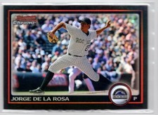 2010 Bowman Chrome JORGE DA LA ROSA REFRACTOR Colorado Rockies