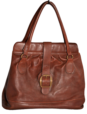 Vintage MARNI Soft Thick Leather Travel Bag Doctors Bag Duffel