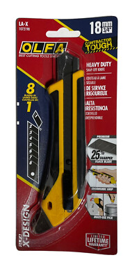 OLFA 18mm 3/4  Heavy-Duty All-Purpose Utility Snap-Off Knife (LA-X)