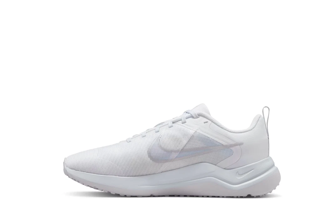 NIKE Womens White Silver Downshifter 12 Road Running Trainers UK 7 Brand New