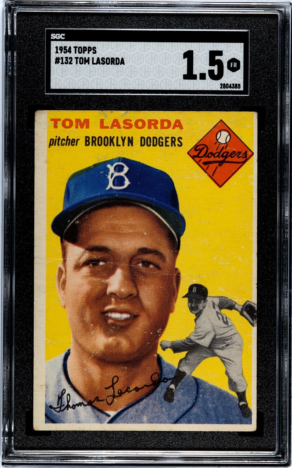 1954 Topps Tommy Lasorda # 132 SGC 1.5