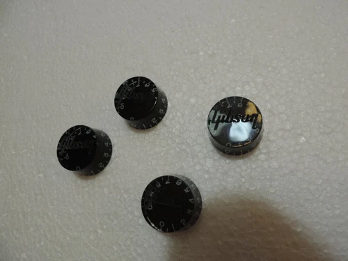 GIBSON LES PAUL SG KNOBS CUSTOM ENGRAVED WITH GIBSON LOGO SET OF 4 GUITAR KNOBS