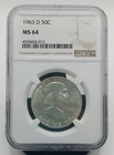 1963-D Franklin Half Dollar - NGC MS64 #0496