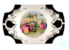Vintage Fragonard Holland Victorian Scene ServingPlate 12.75x8.25 Made in Norway