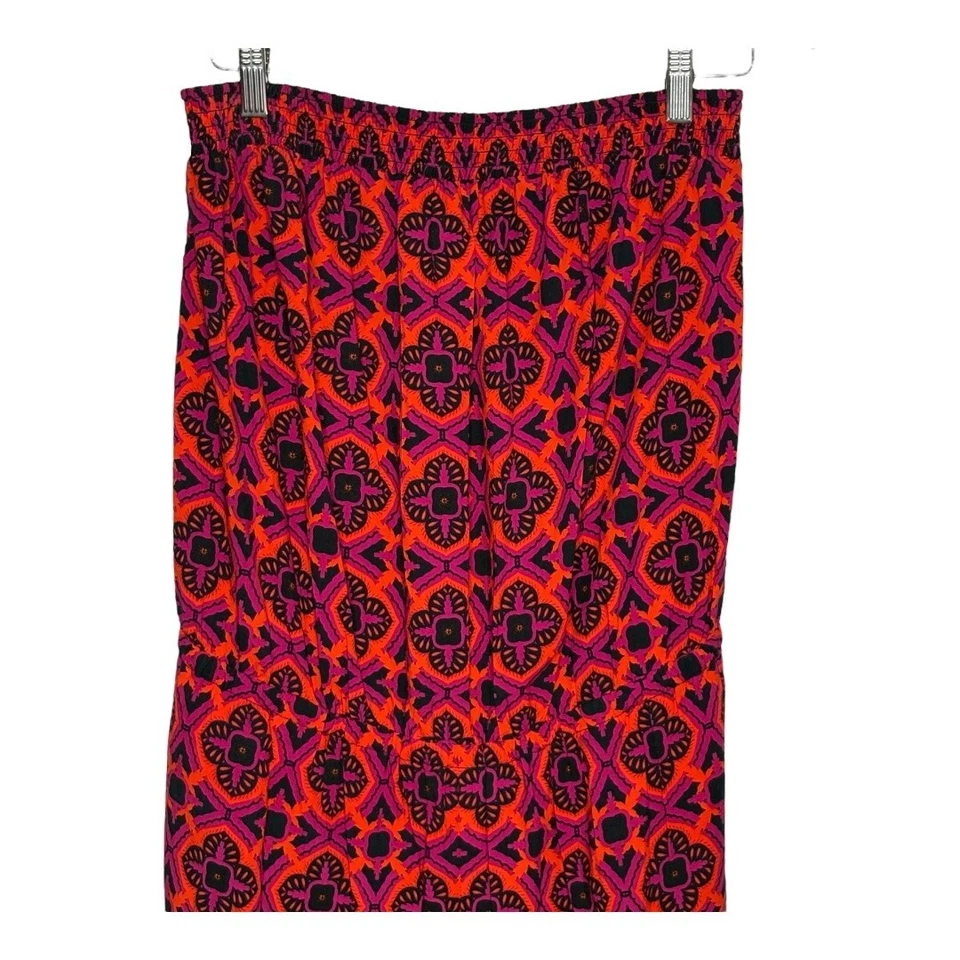 Mono Banana Republic Sin Mangas Estampado Geométrico Naranja Rosa Mujer Talla 14 Foto 3 de 4