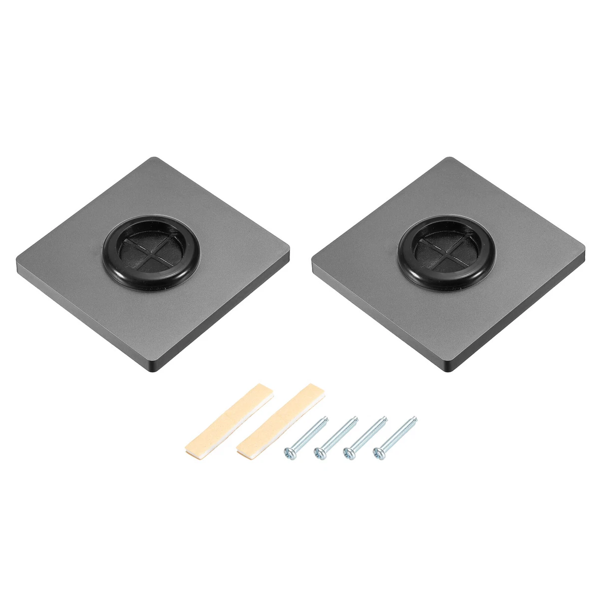 Grommet Wall Plate PC with 1.2 Inch Rubber Cable Pass Through Grey
