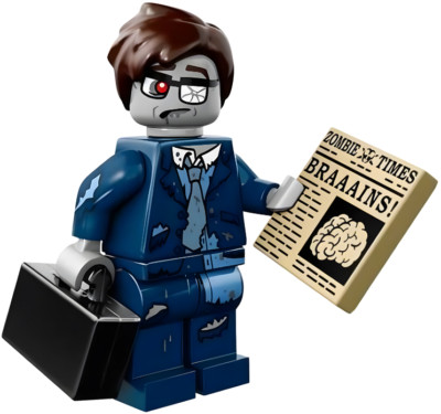 LEGO Series 14 Monsters Zombie Businessman Minifigure (71010) New Retired