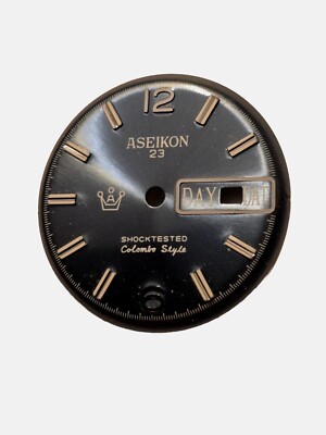 Zifferblatt Aseikon  (Ruhla Kal. 24 für Export- mechanische Uhr  29,9 mm, DDR