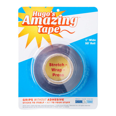 - 50 Ft Roll X 1'' Wide Reusable Double Sided Non-Stick Adhesive