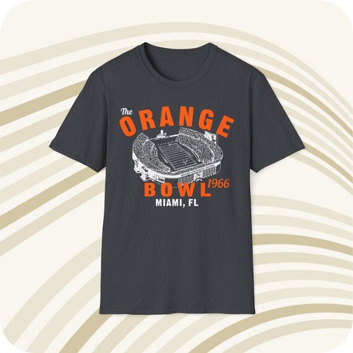 Throwbackmax The Orange Bowl 1966 Classic Cut Football T-Shirt - Miami Dolphins - Picture 5 of 6
